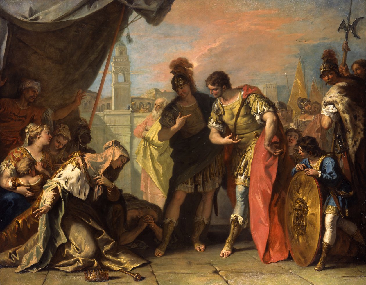 Aleksander i rodzina Dariusza, ok. 1708-1710 autorstwa Sebastiano Ricci