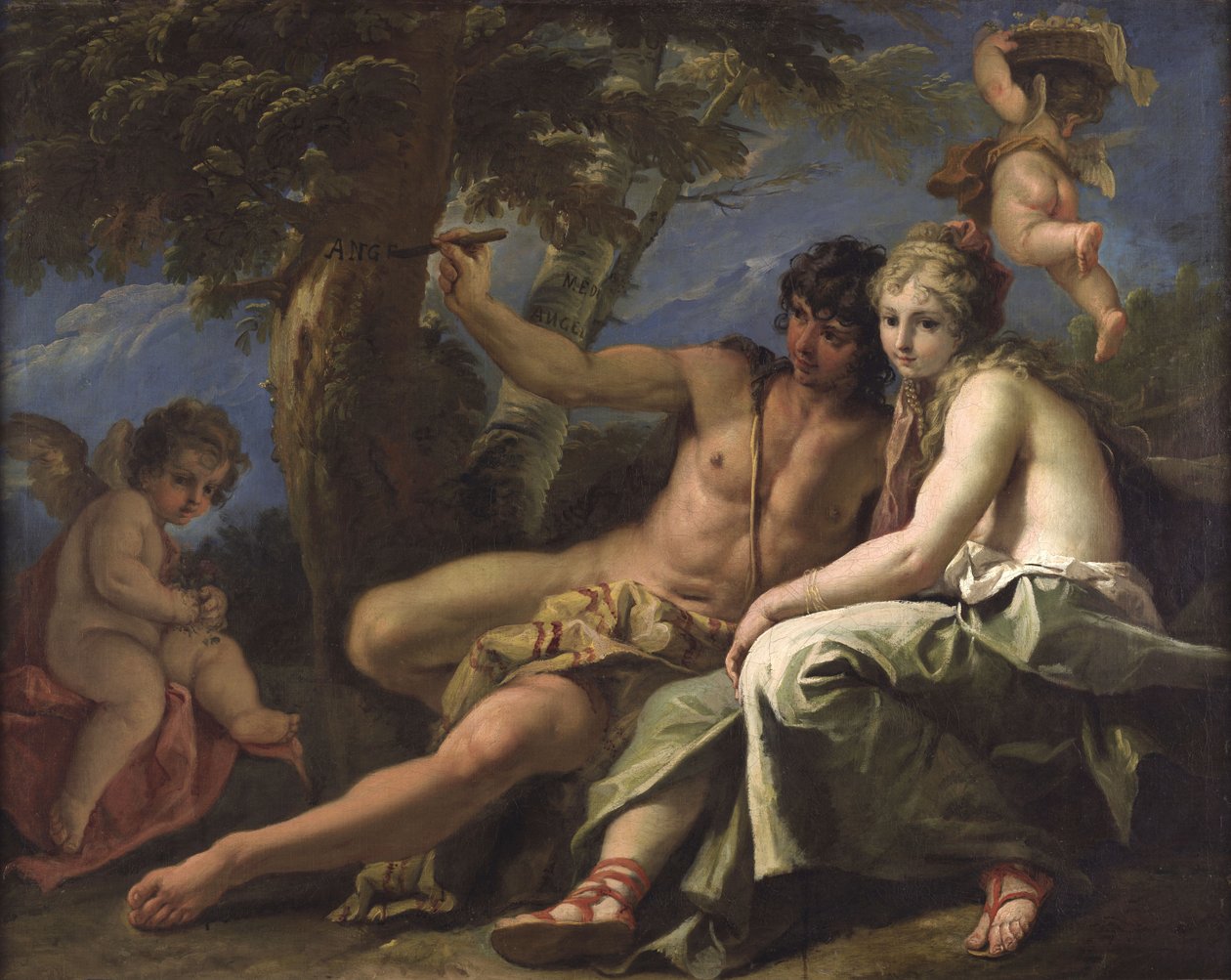 Angelica i Medoro autorstwa Sebastiano Ricci