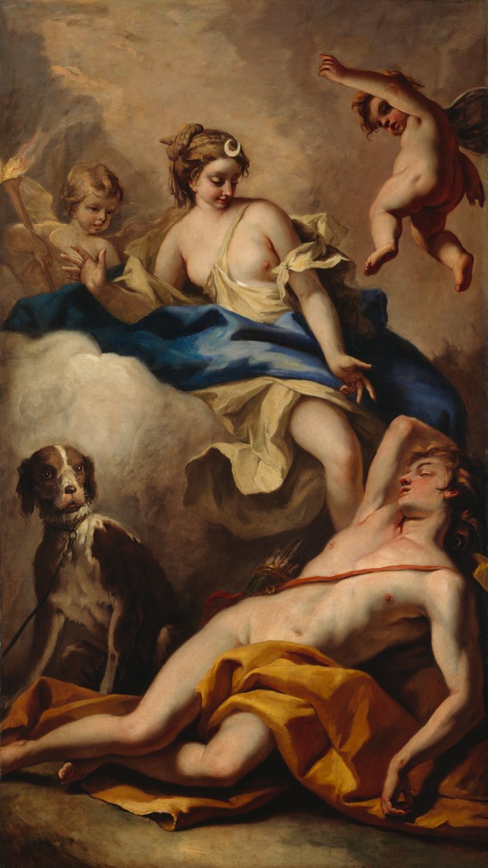 Diana i Endymion (olej na płótnie) autorstwa Sebastiano Ricci