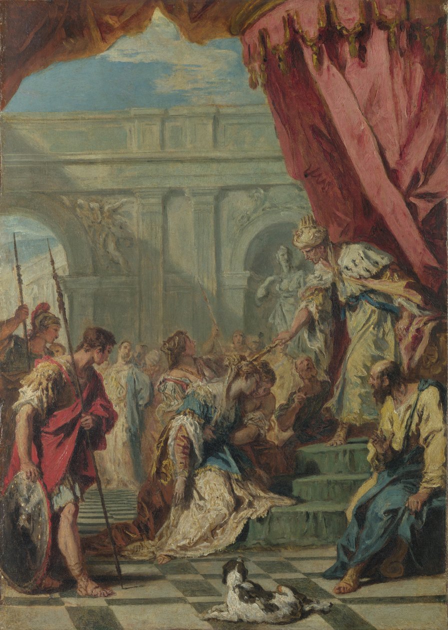 Estera przed Aswerusem, ok. 1730 autorstwa Sebastiano Ricci