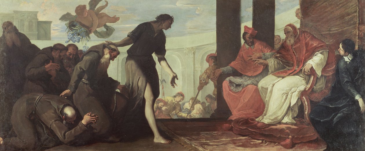 Paweł III zatwierdzający zakon kapucynów autorstwa Sebastiano Ricci