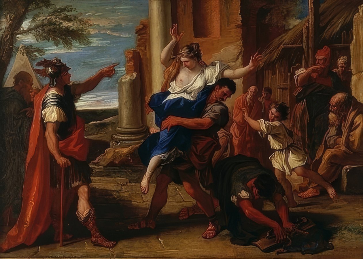 Rabunek Diny. około 1700 autorstwa Sebastiano Ricci