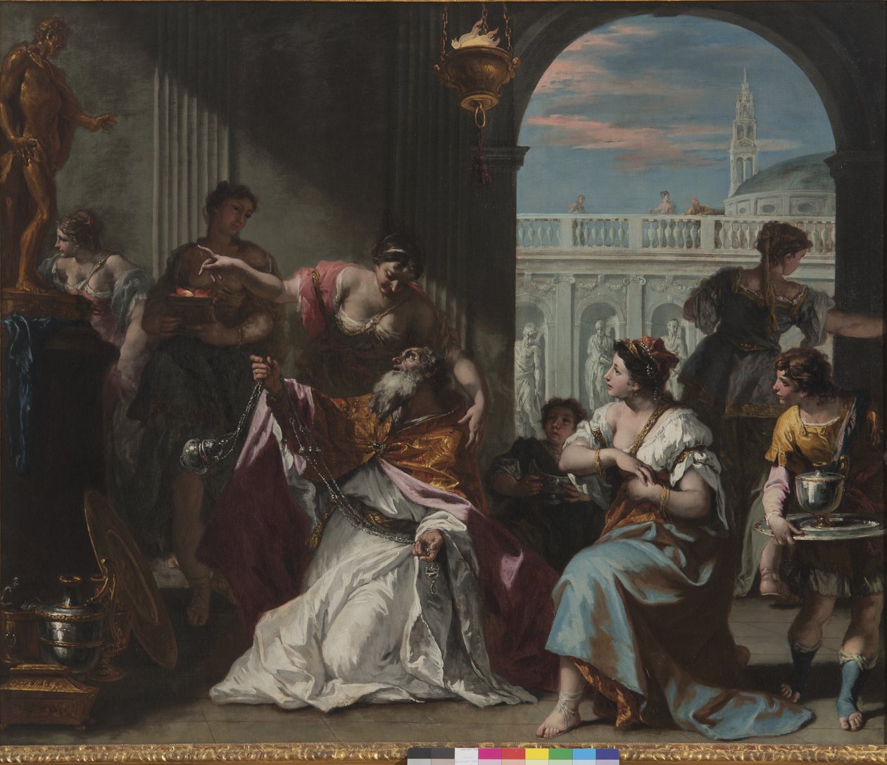 Salomon uwielbia bożki, ok. 1724 autorstwa Sebastiano Ricci