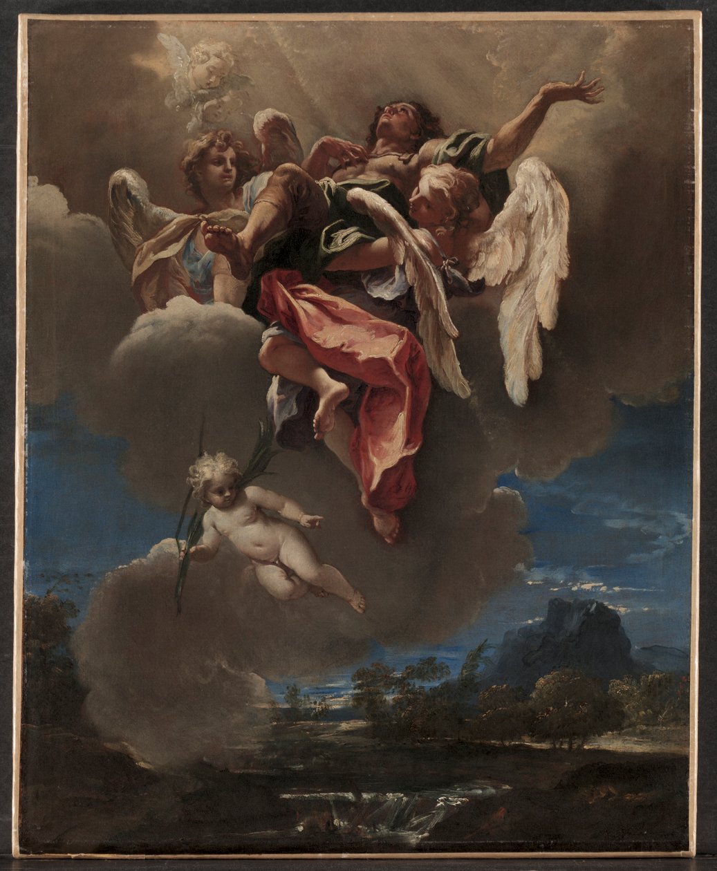 Studium do „Apoteozy świętego” (dla San Bernardino dei Morti, Mediolan) autorstwa Sebastiano Ricci