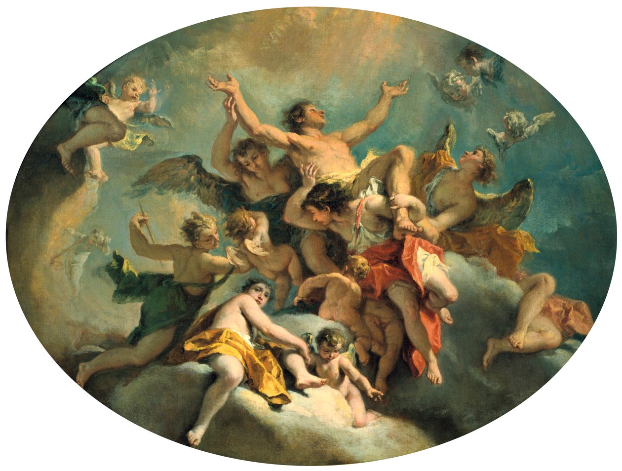 Gloryfikacja św. Sebastiana, koniec XVII i XVIII w. autorstwa Sebastiano Ricci