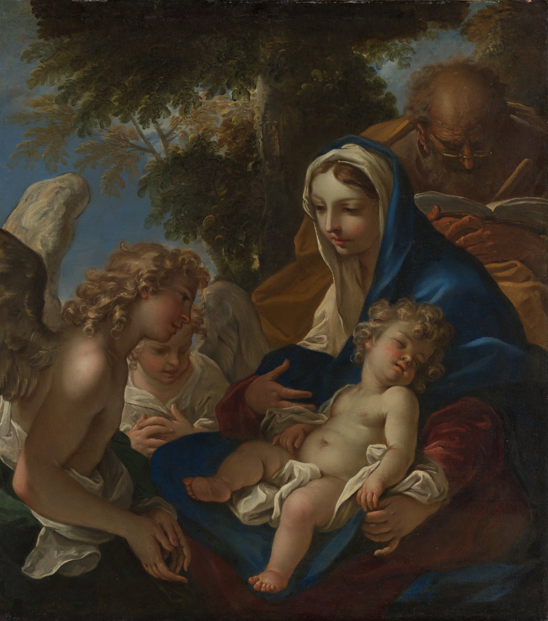 Święta Rodzina z Aniołami, ca. 1700. autorstwa Sebastiano Ricci