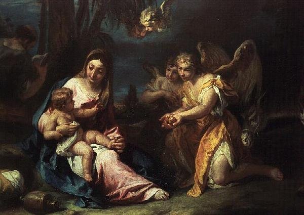 Reszta podczas lotu do Egiptu autorstwa Sebastiano Ricci