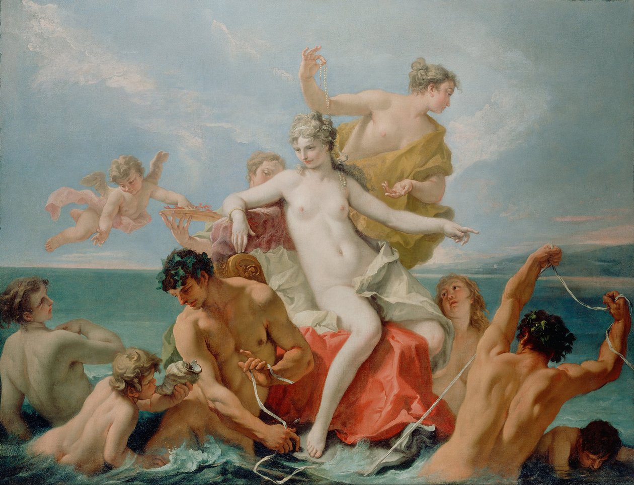 Triumf Wenus Morskiej, c. 1713 autorstwa Sebastiano Ricci