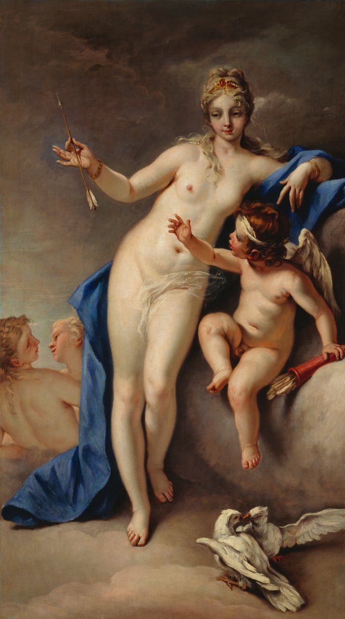 Wenus i Kupidyn (olej na płótnie) autorstwa Sebastiano Ricci