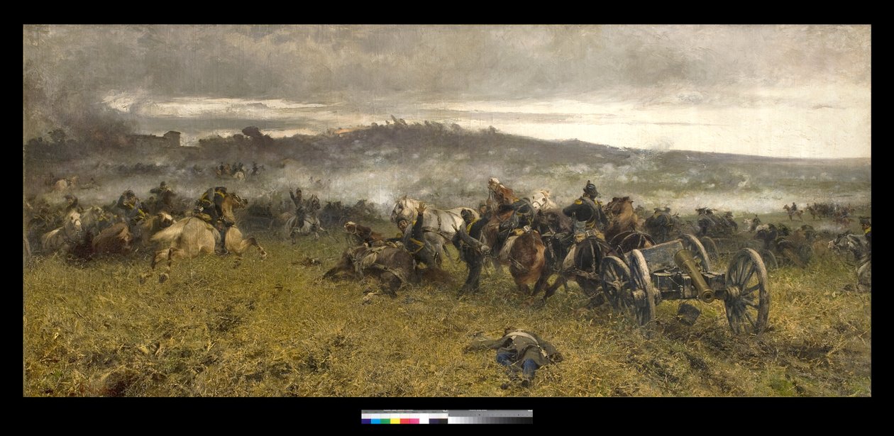 Artyleria podczas bitwy pod San Martino, 1887 autorstwa Sebastiano de Albertis