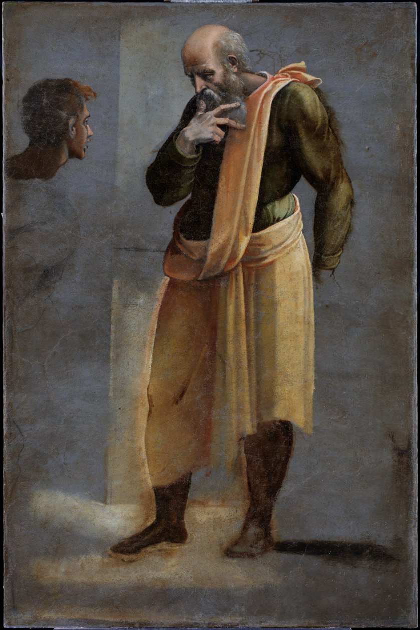 Nawiedzenie - Święty Zachariasz autorstwa Sebastiano del (c.1485-1547) Piombo