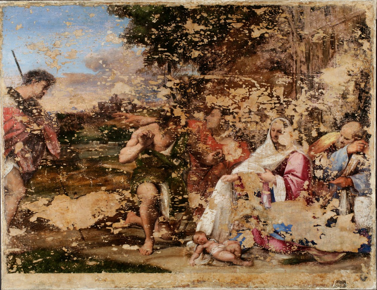 Adoracja pasterzy (po oczyszczeniu, przed renowacją) 1510 autorstwa Sebastiano del Piombo