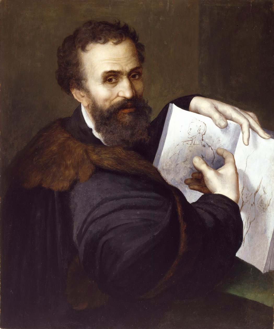 Michał Anioł Buonarroti, ok. 1520 autorstwa Sebastiano del Piombo