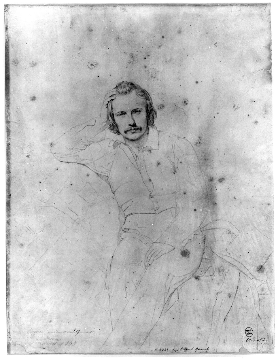 Edgar Quinet, 1833 autorstwa Sebastien Melchior Cornu