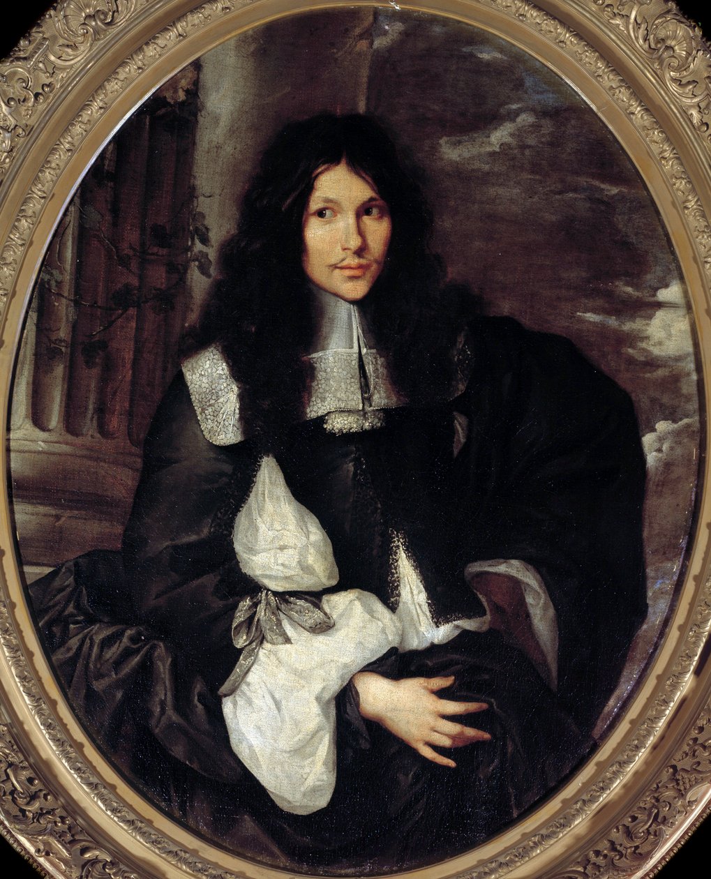 Portret mężczyzny (długo zakłada Jean Fouquet). Anonimowy obraz szkoły Sebastiena Bourdona (1616-1671) autorstwa Sebastien (school of) Bourdon