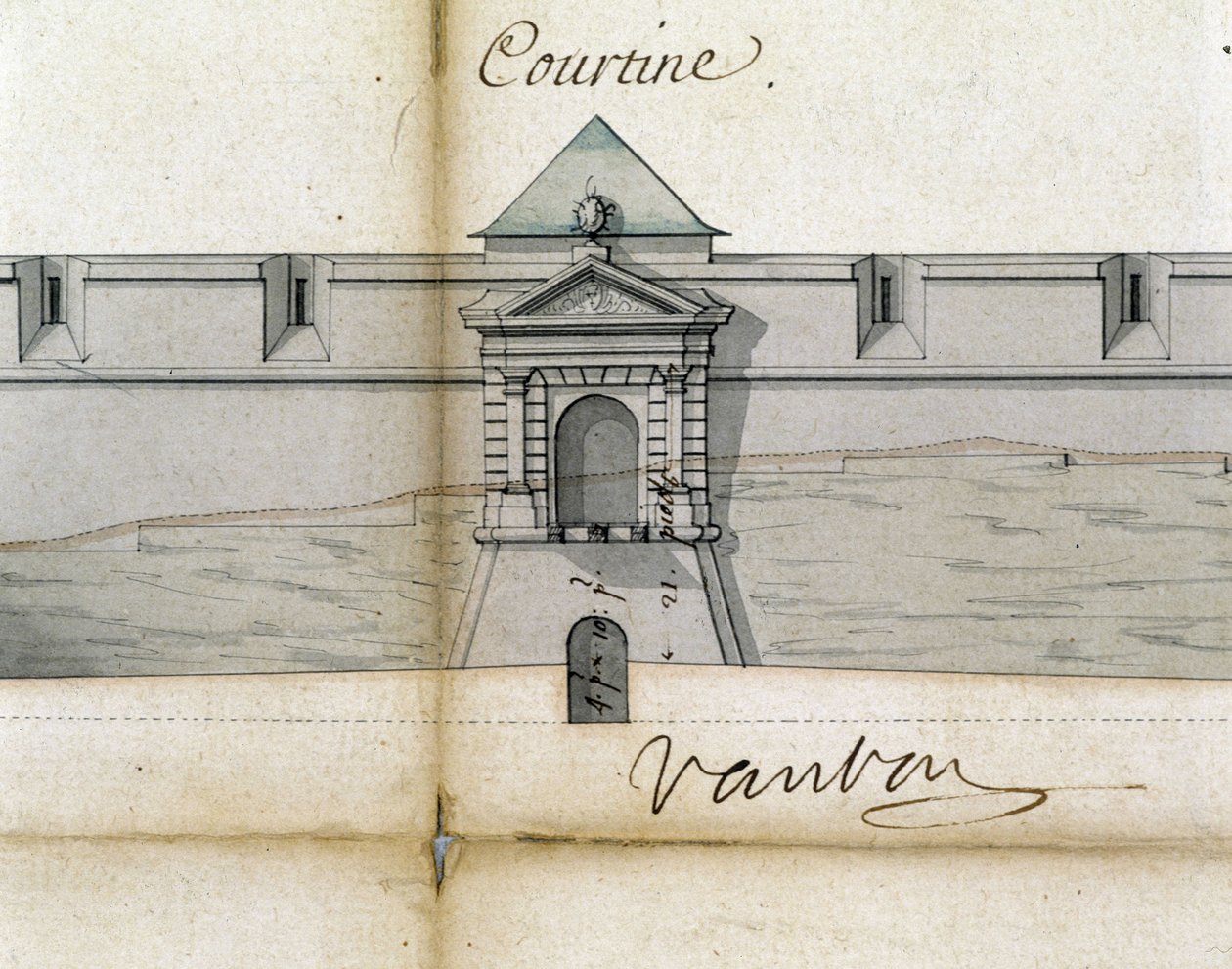 Fortyfikacje Courtine autorstwa Vaubana autorstwa Sebastien Le Prestre de Vauban