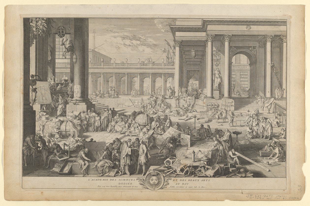 Akademia Nauk i Sztuk Pięknych autorstwa Sebastien the Elder Leclerc