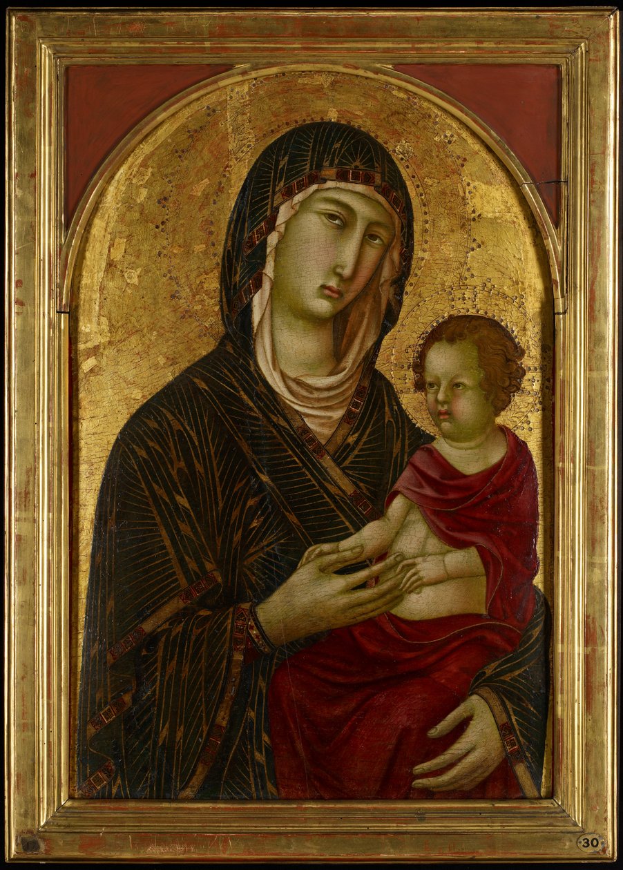 Madonna z Dzieciątkiem, ok. 1310 (tempera i złoto szlifowane na desce z topoli) autorstwa Segna di Bonaventura