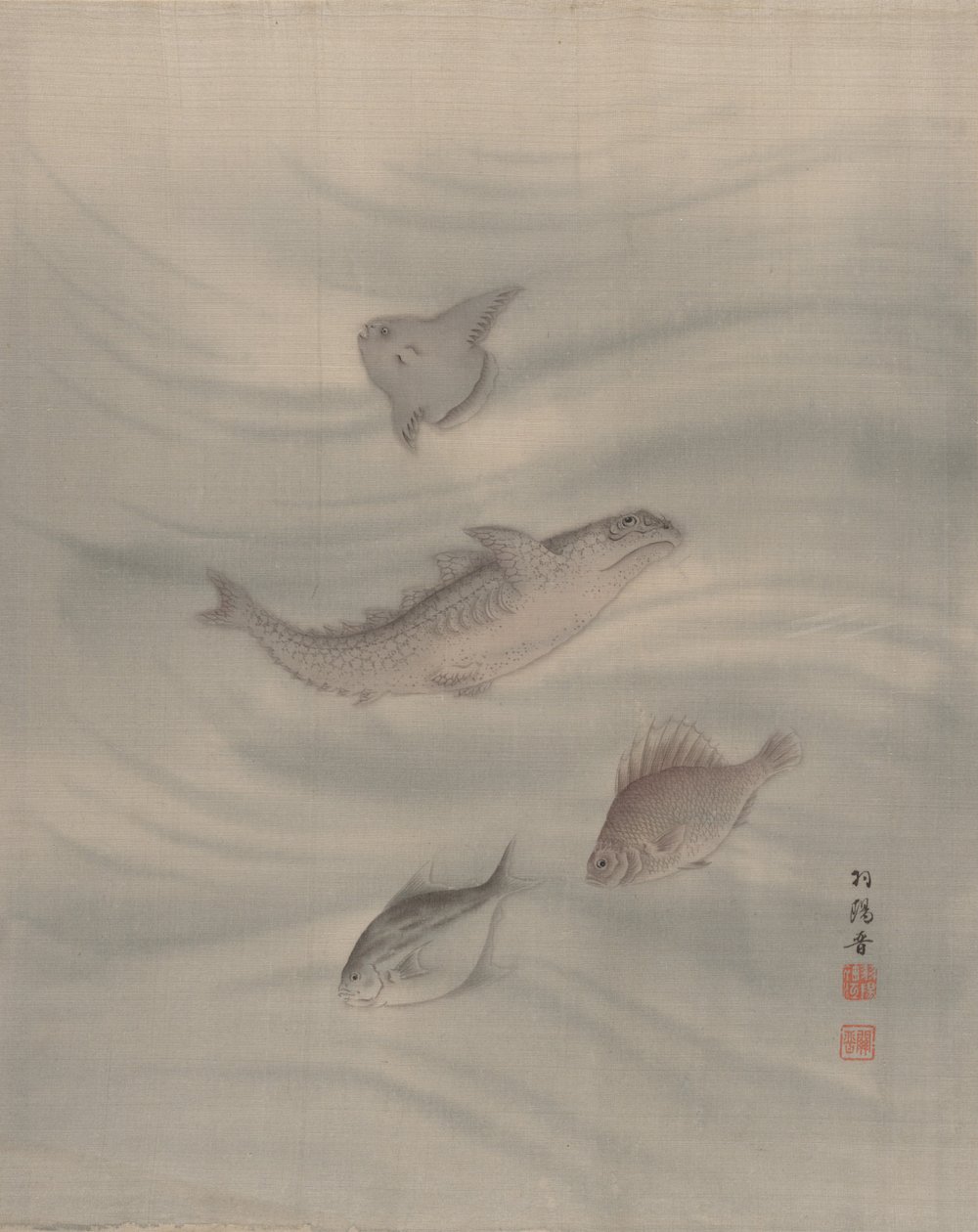 Ryby, ca. 1890-92. autorstwa Seki Shuko