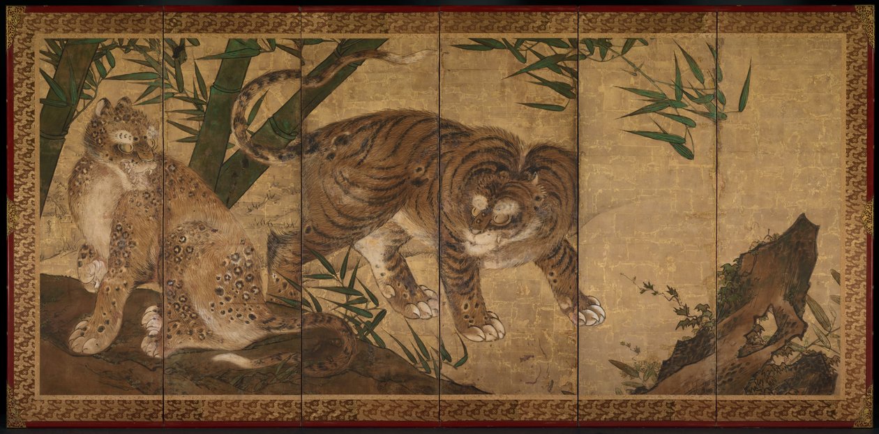 Tygrys i lampart autorstwa Sekkei Yamaguchi