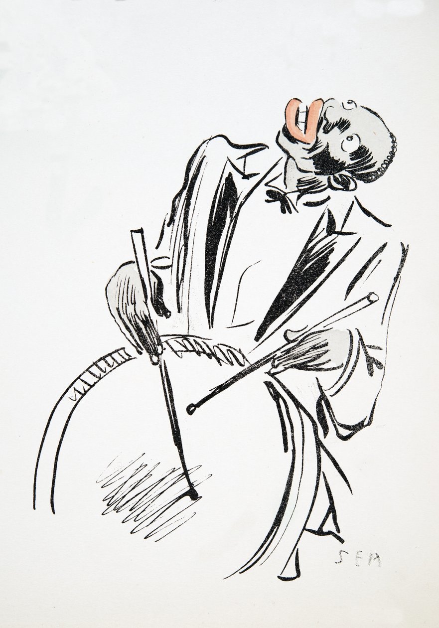 Perkusista, z White Bottoms, wyd. 1927 (kolorowy druk blokowy) autorstwa Sem