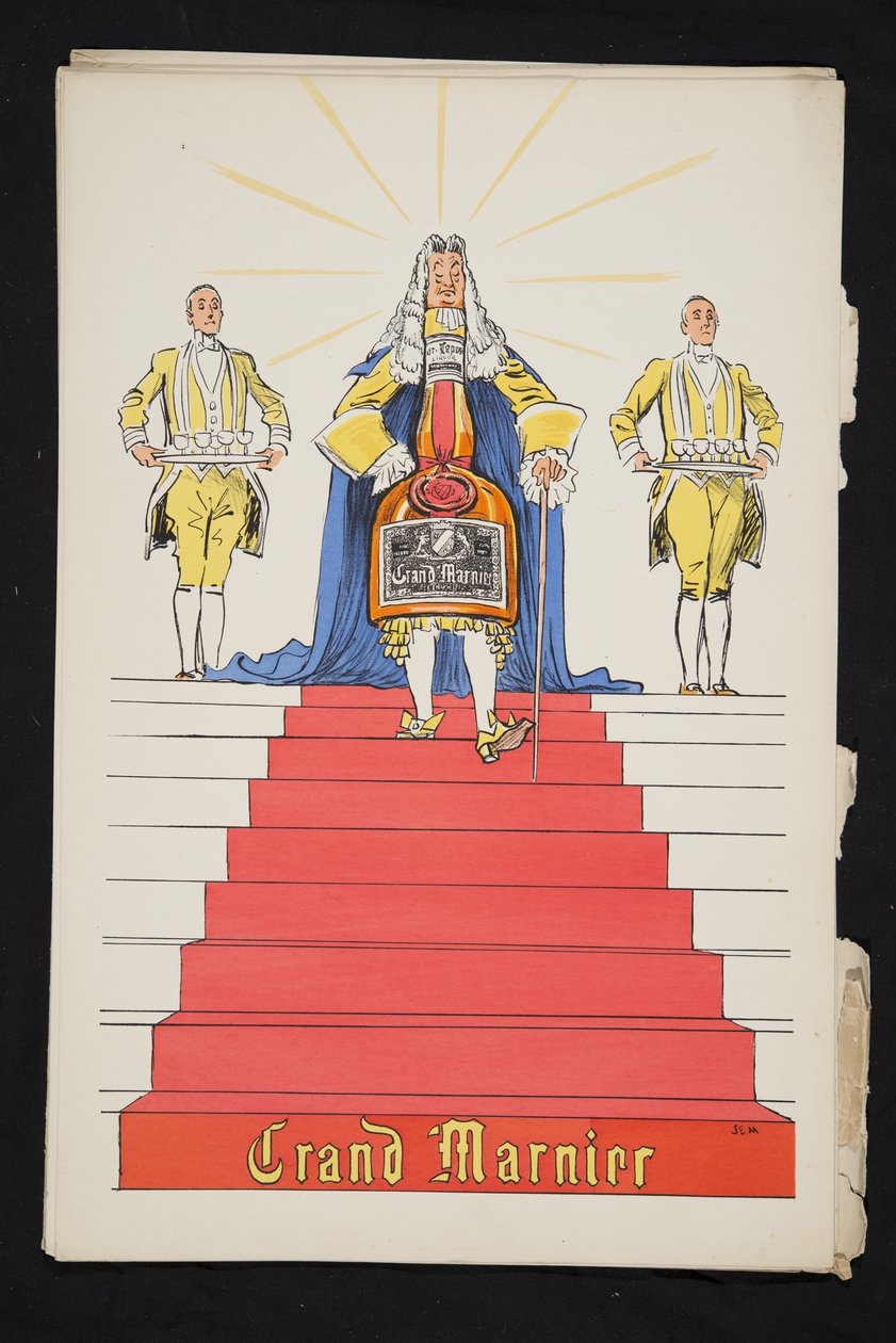 Reklama Grand Marnier, z White Bottoms, wyd. 1927 (kolorowy druk blokowy) autorstwa Sem