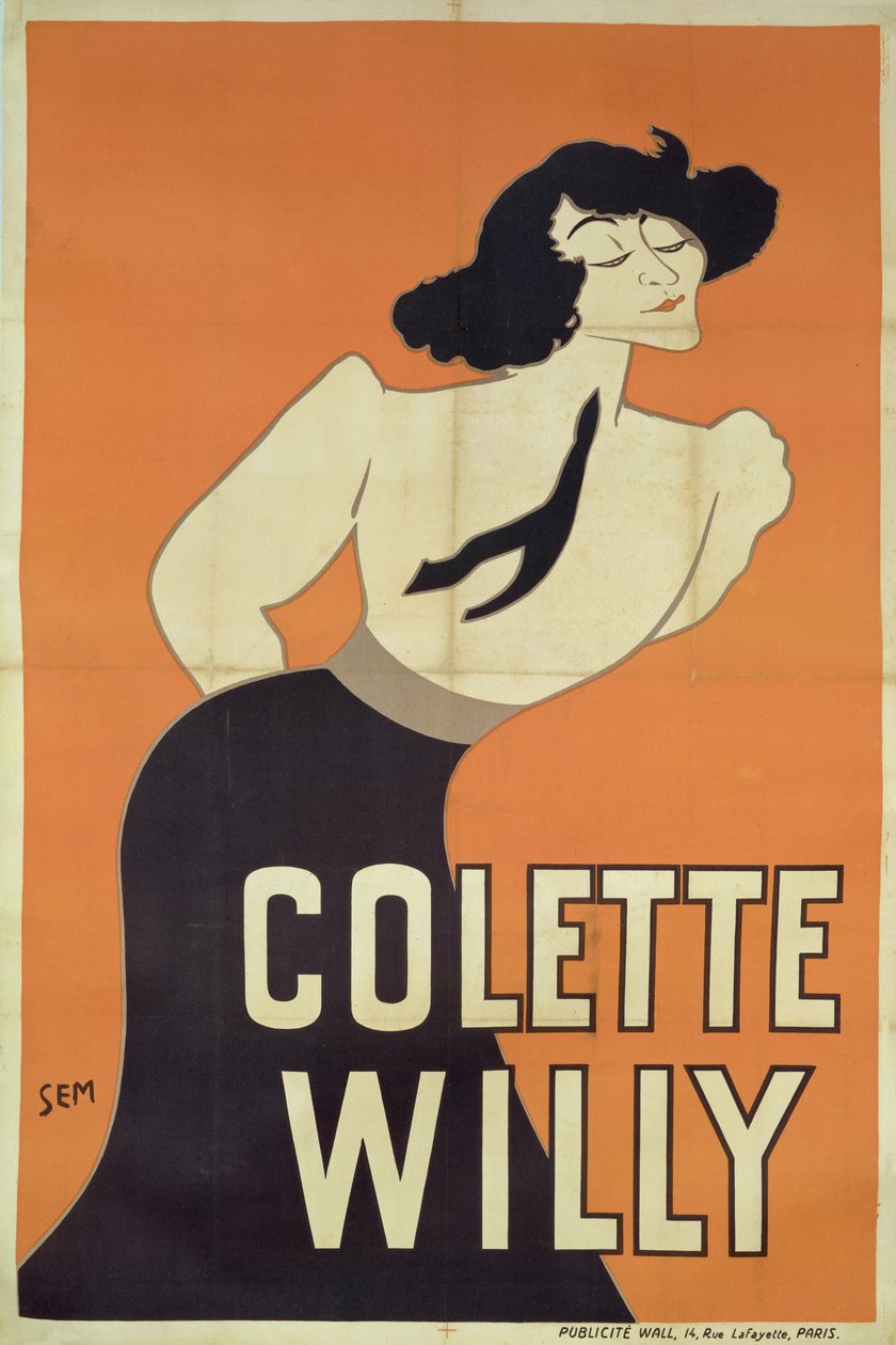 Plakat przedstawiający Colette Willy (1873-1954) autorstwa Sem