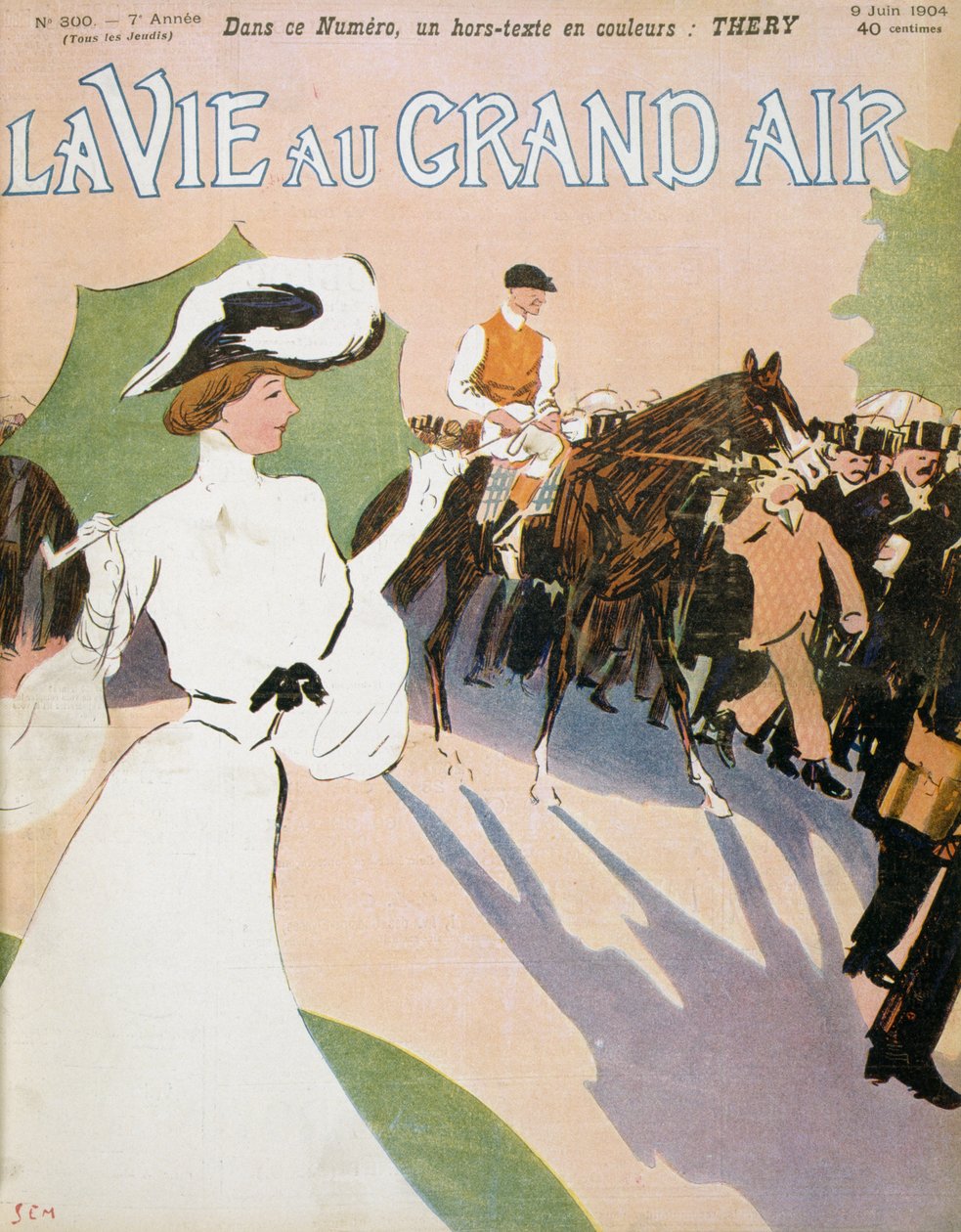 Francuski magazyn o wyścigach konnych „La vie au Grand Air” 1904 autorstwa Sem (1863 1934)