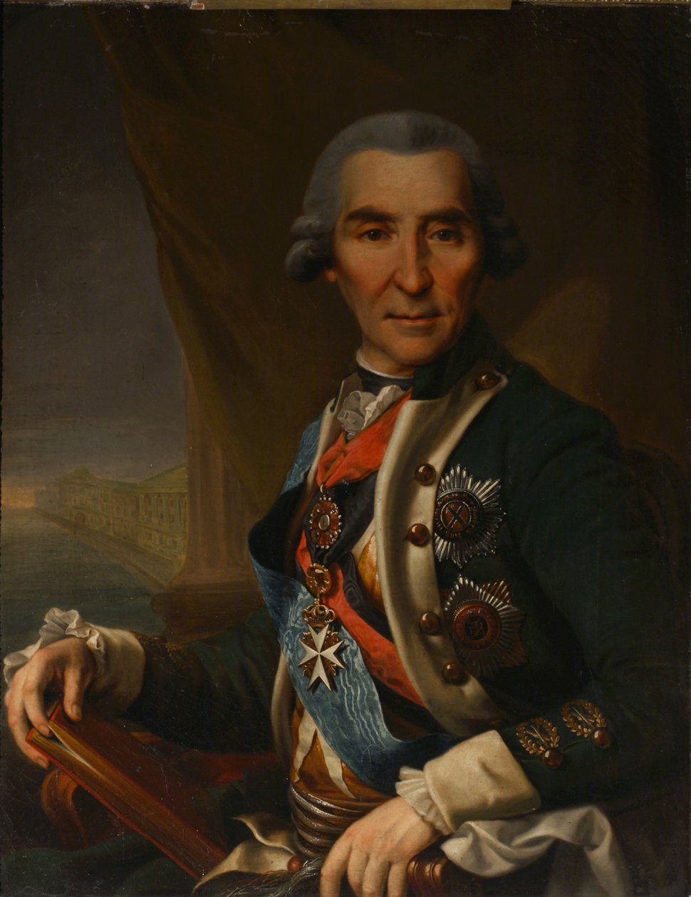 Portret Iwana Loginowicza Goleniszchowa-Kutuzowa 1729-1802, początek XIX wieku autorstwa Semyon Glukovsky