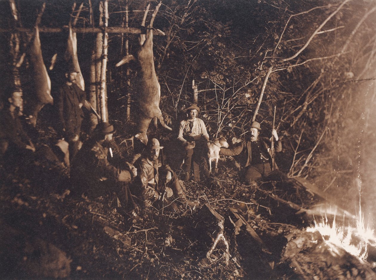 The Antlers, Open Camp, Raquette Lake autorstwa Seneca Ray Stoddard