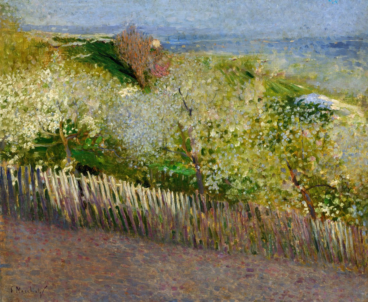 Krajobraz – Serafino Macchiati (1860-1916) autorstwa Serafino Macchiati