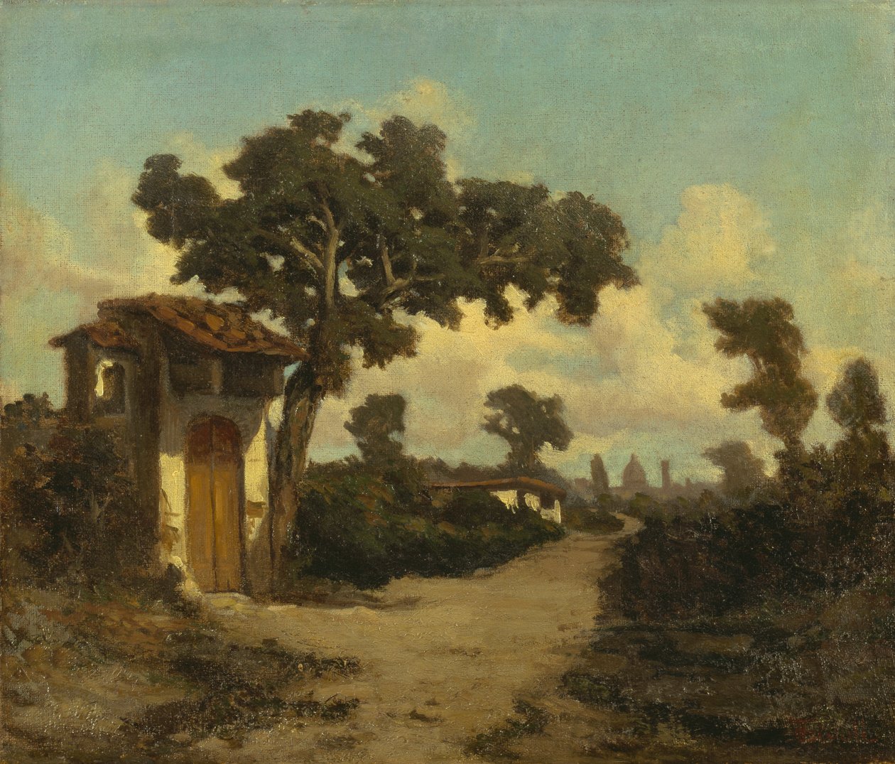 Wokół Florencji, Serafino De Tivoli (1825-1892), olej na płótnie, 31x37 cm autorstwa Serafino de Tivoli