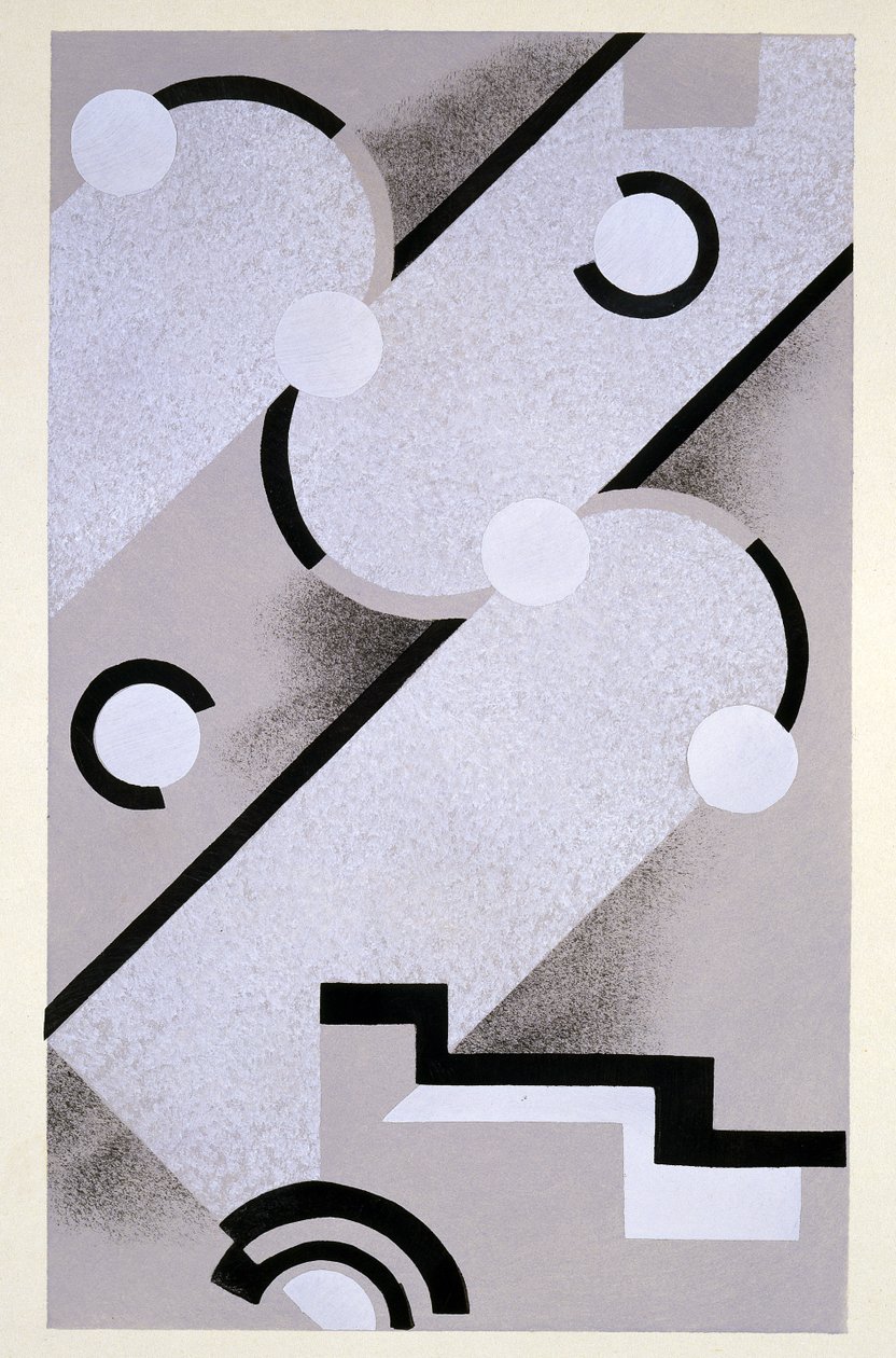 Abstrakcyjny projekt z „Nouvelles Compositions Décoratives”, koniec lat 20. autorstwa Serge Gladky