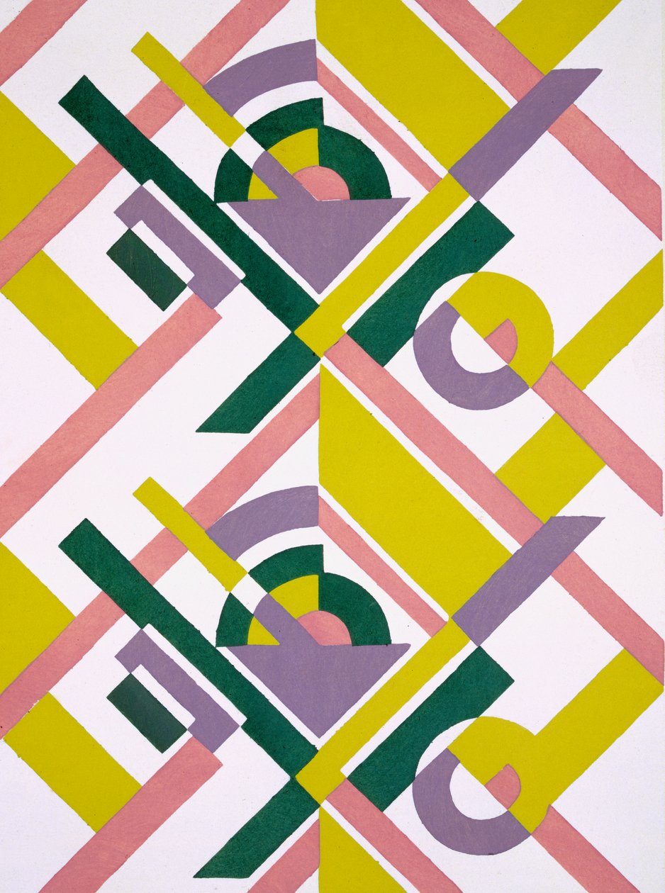 Wzór z "Nouvelles Compositions Decoratives", koniec lat 20-tych (druk pochoir) autorstwa Serge Gladky