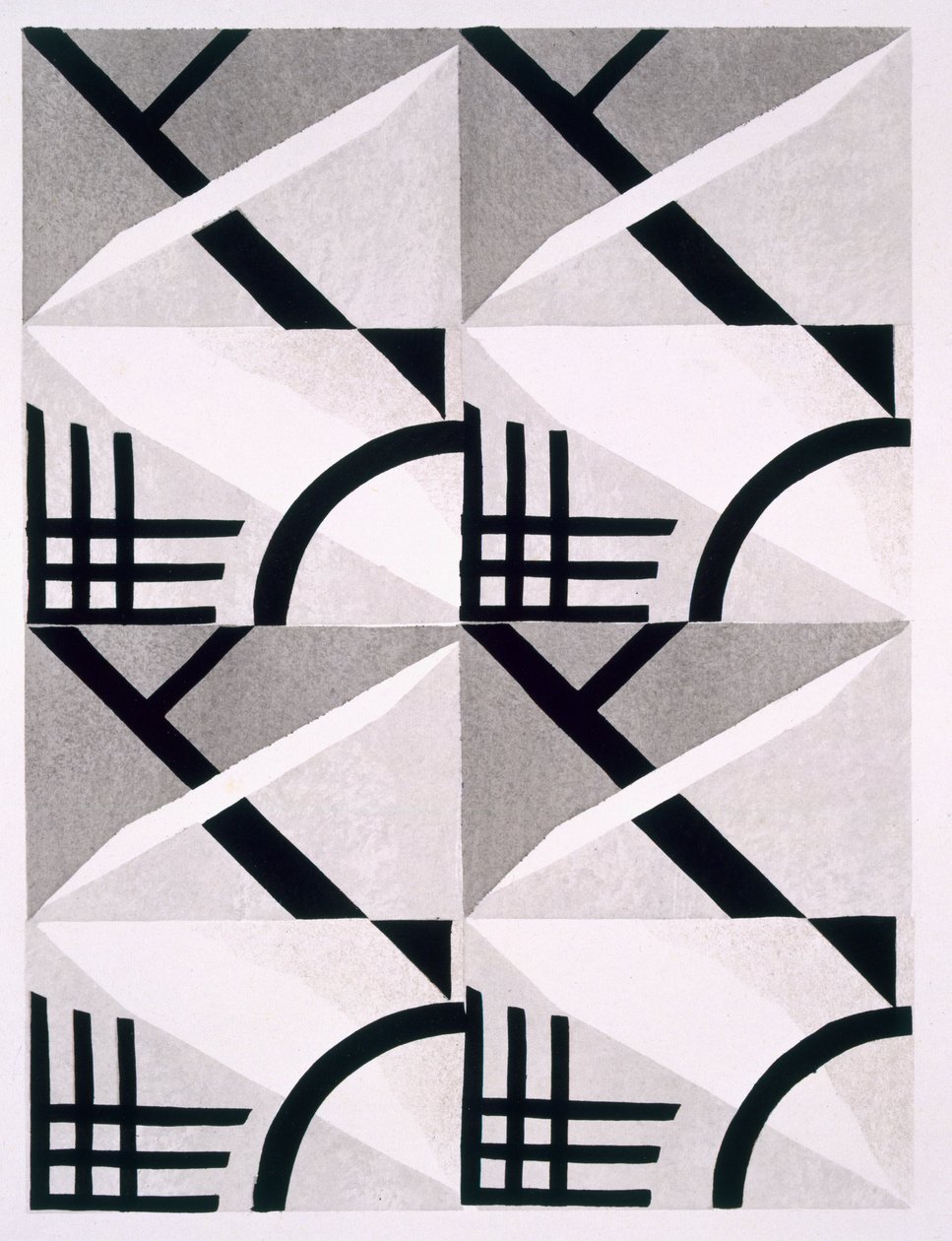 Projekt z „Nouvelles Compositions Decoratives”, koniec lat 20. (odbitka w pochoirze) autorstwa Serge Gladky