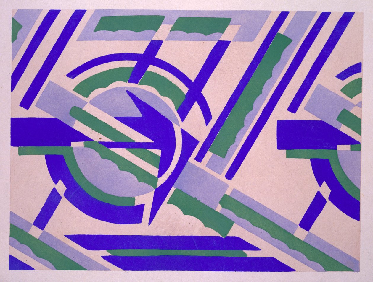 Wzór z "Nouvelles compositions decoratives", koniec lat 20-tych (druk pochoir) autorstwa Serge Gladky