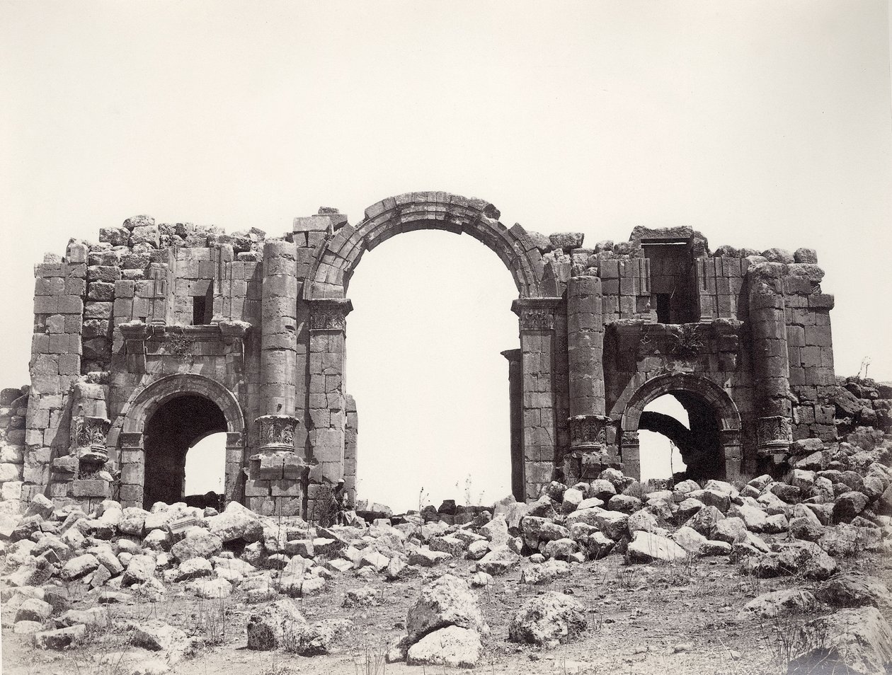 Łuk Hadriana przy wejściu do Jerash autorstwa Sergeant Henry Phillips