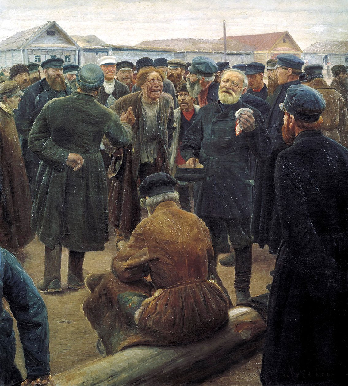 Na zebraniu gminy wiejskiej”, 1893. autorstwa Sergei Alexeevich Korovin