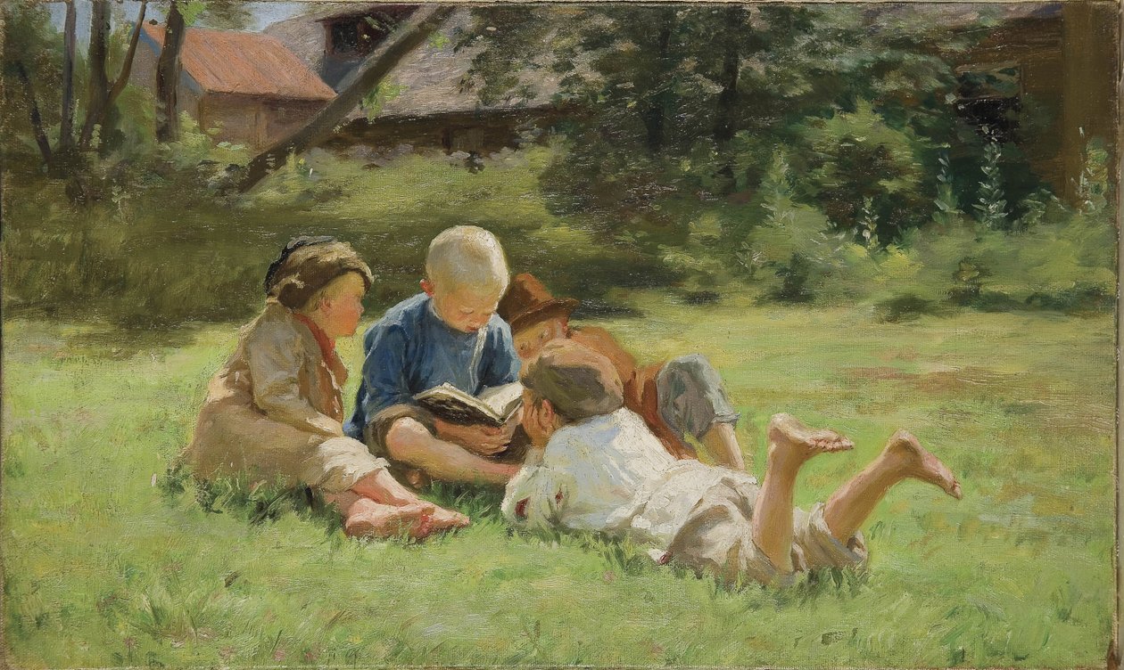 Dzieci, lata 90. XIX wieku autorstwa Sergei Arsenevich Vinogradov