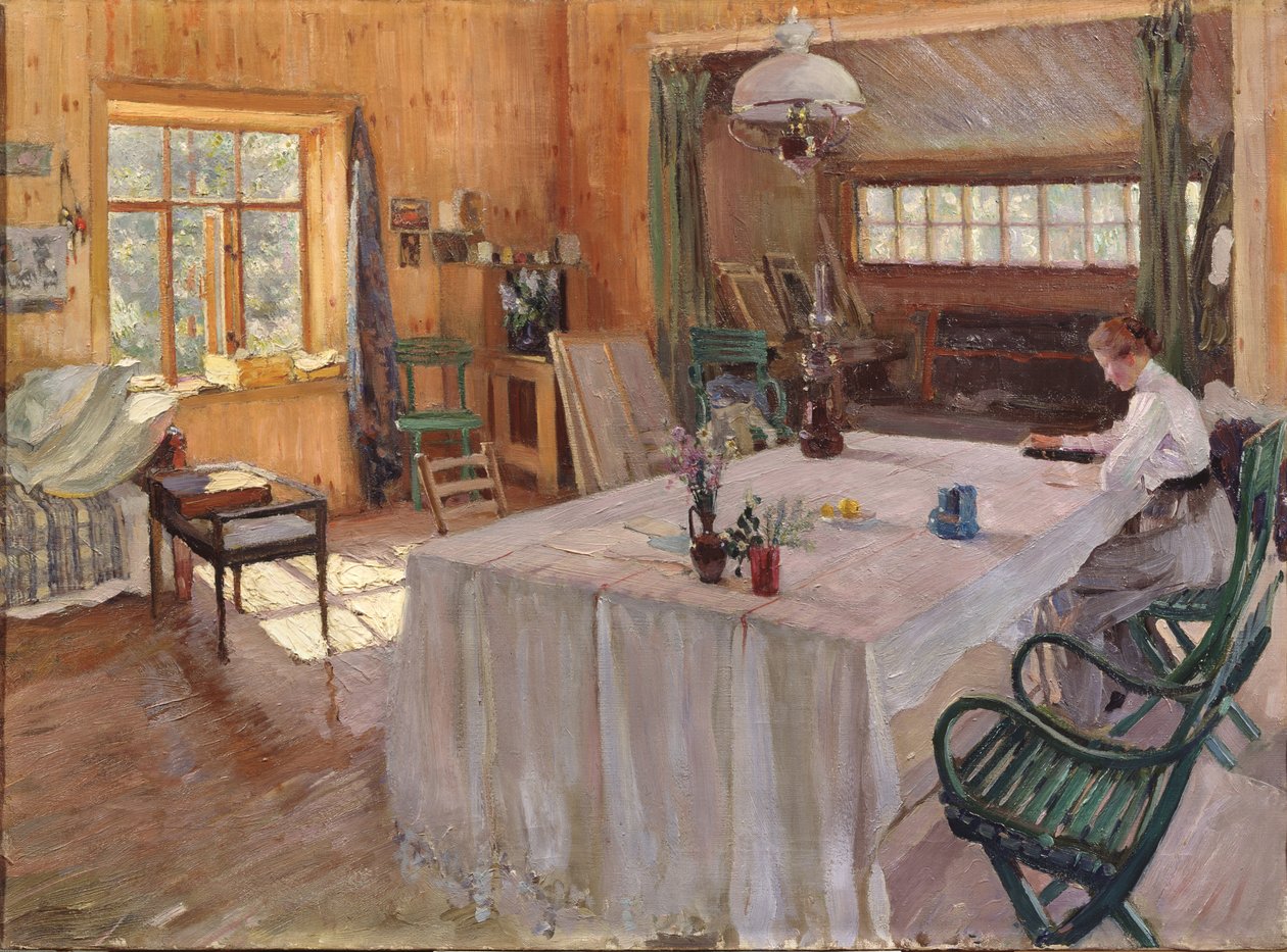 W Domu Artysty Konstantina Korowina, 1907 autorstwa Sergei Arsenevich Vinogradov