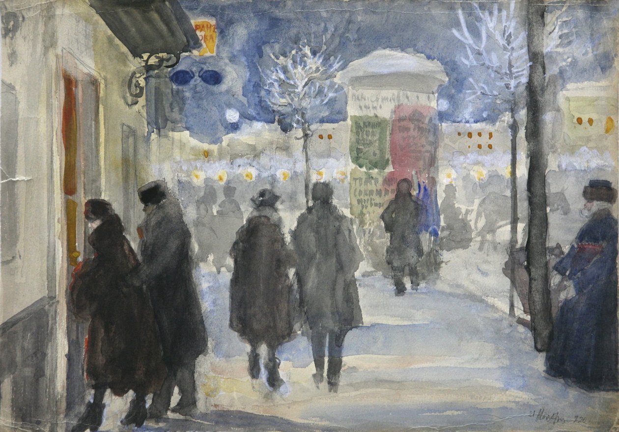 Ulica Moskiewska, 1922 autorstwa Sergei Arsenevich Vinogradov