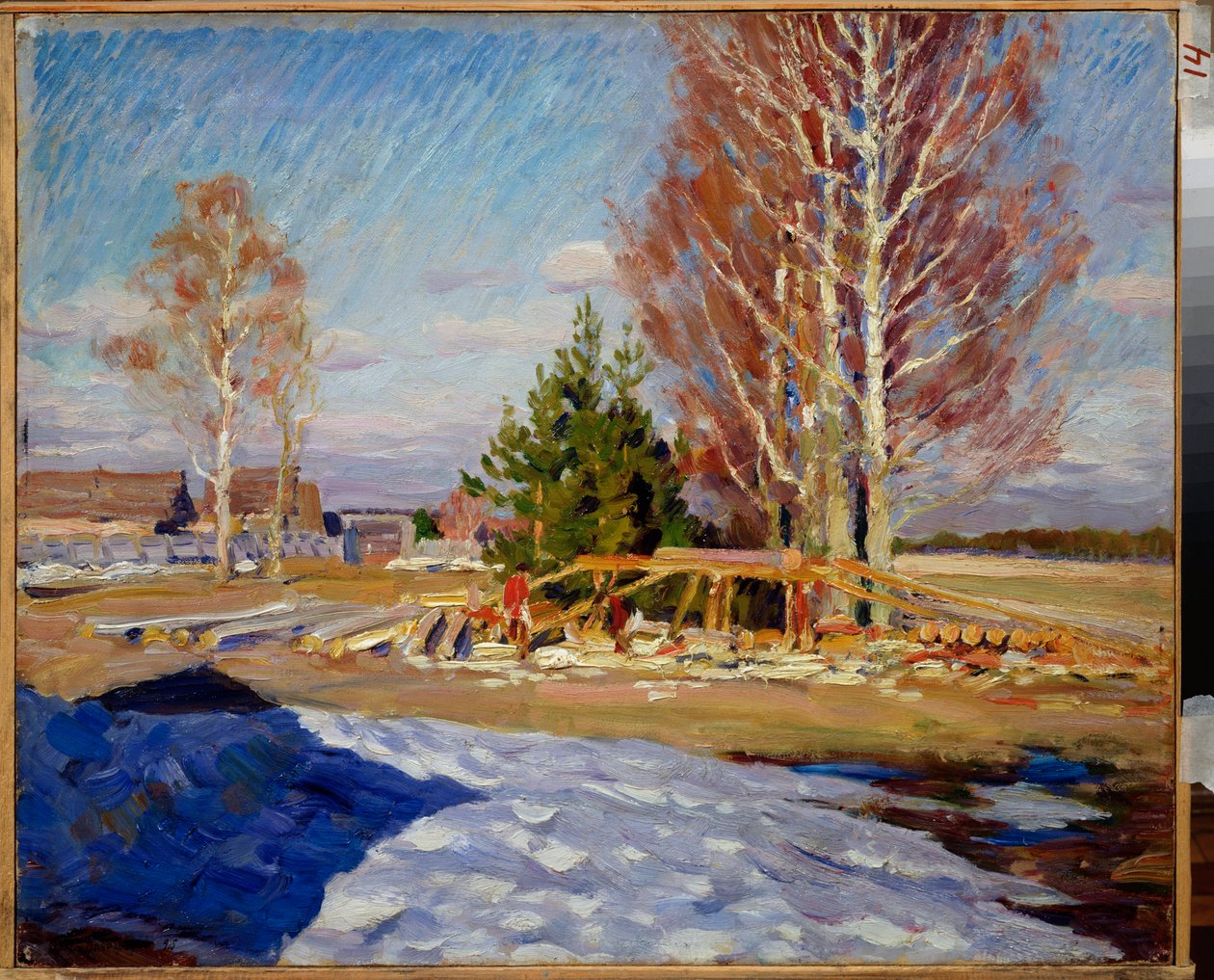 Wiosenny pejzaż - obraz Siergieja Arseniewicza Winograda (1869-1938), olej na płótnie autorstwa Sergei Arsenevich Vinogradov