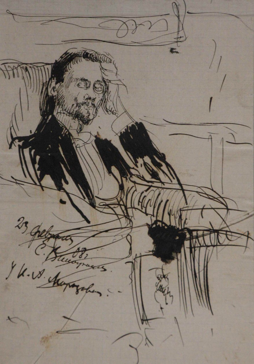 Portret Aleksieja Aleksandrowicza Bachruszyna 1865-1929, 1908 autorstwa Sergei Arsenevich Vinogradov
