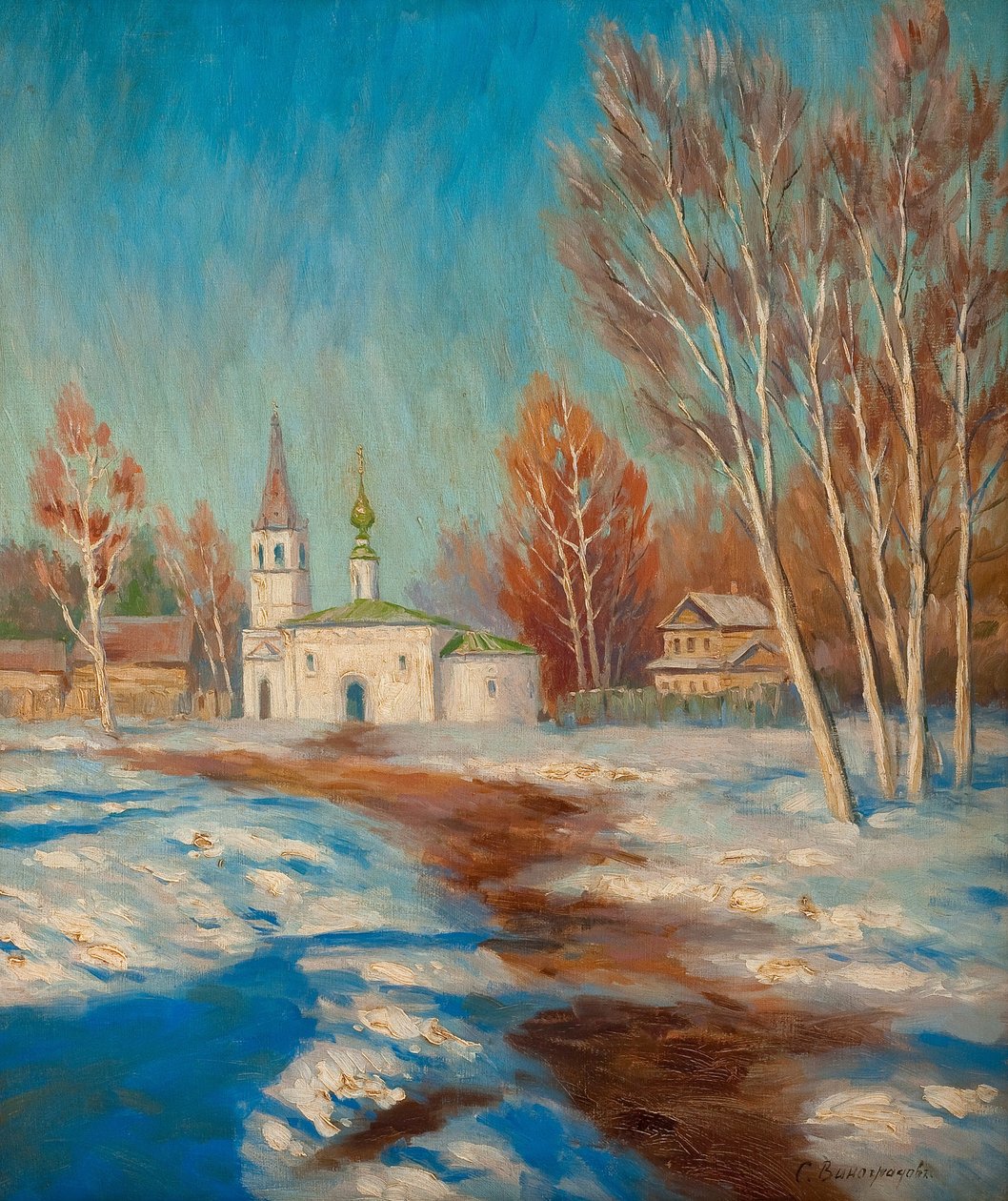 Wiosenny krajobraz autorstwa Sergei Arsenevich Vinogradov