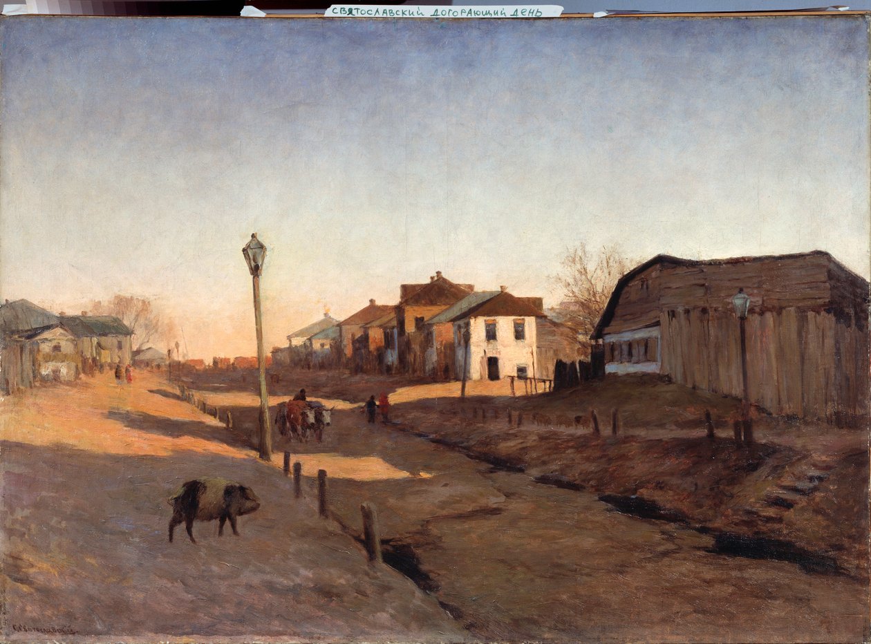 Dzień wychodzący - Obraz Siergieja Iwanowicza Svetoslavsky (Svetoslavsky) (1857-1931), olej na płótnie - Sztuka rosyjska autorstwa Sergei Ivanovich Svetoslavsky