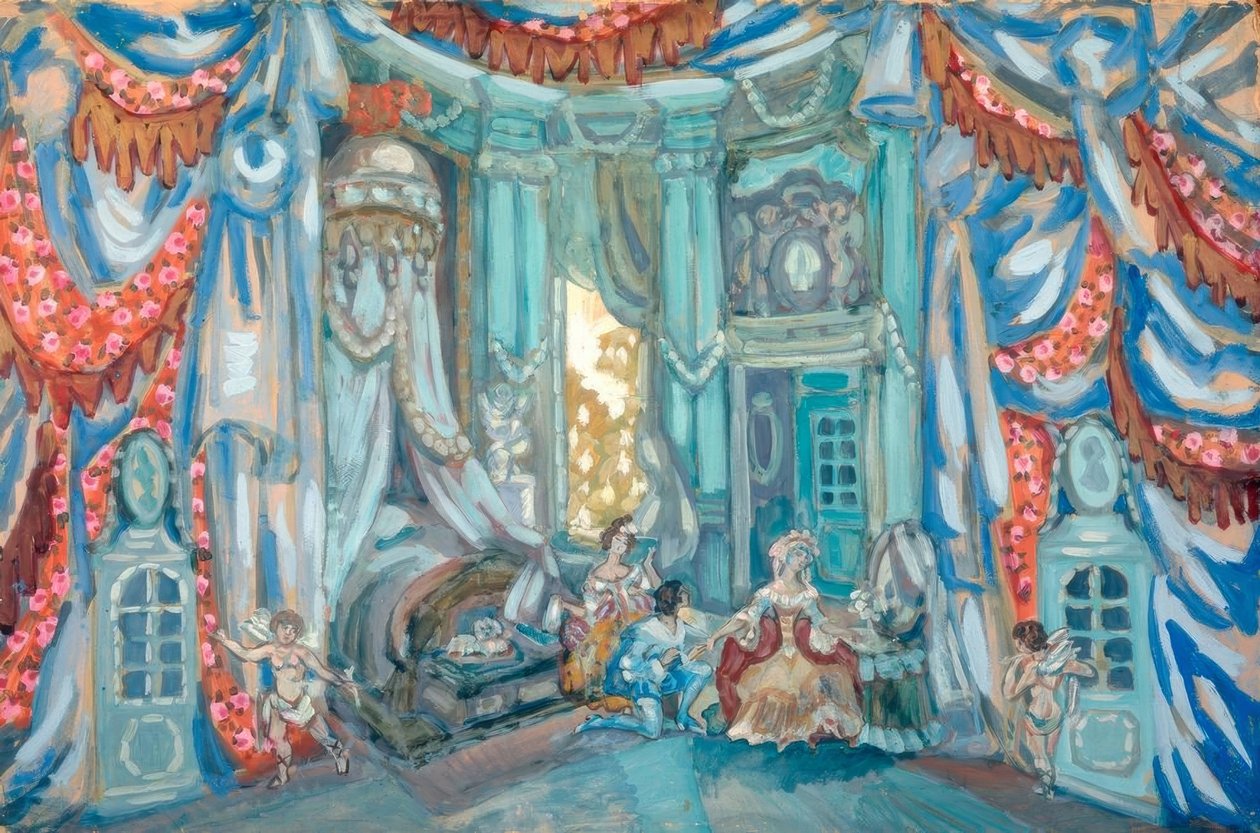 Mozart, Figaro / scenografia Sudeikin autorstwa Sergei Jurjewitsch Sudeikin