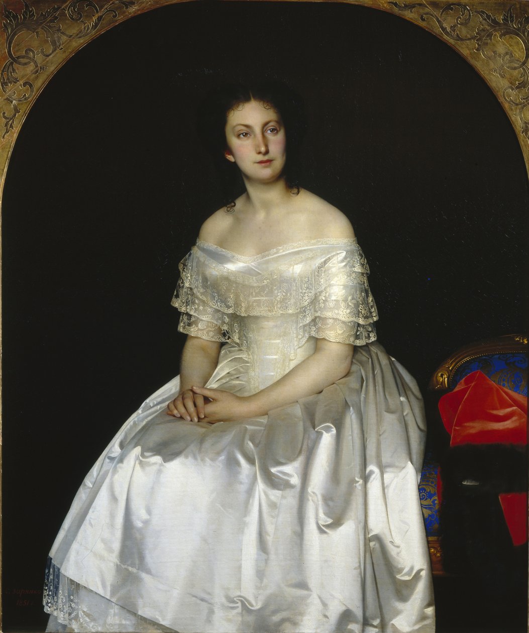 Portret księżnej Marii Wasiljewnej Woroncowej 1819-1894, 1851 autorstwa Sergei Konstantinovich Zaryanko