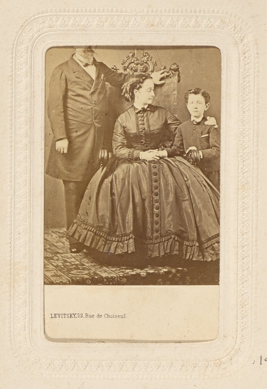 [Napoleon III, cesarzowa Eugenia i Eugeniusz Ludwik Jean Józef Bonaparte]. autorstwa Sergei Luvovich Levitsky