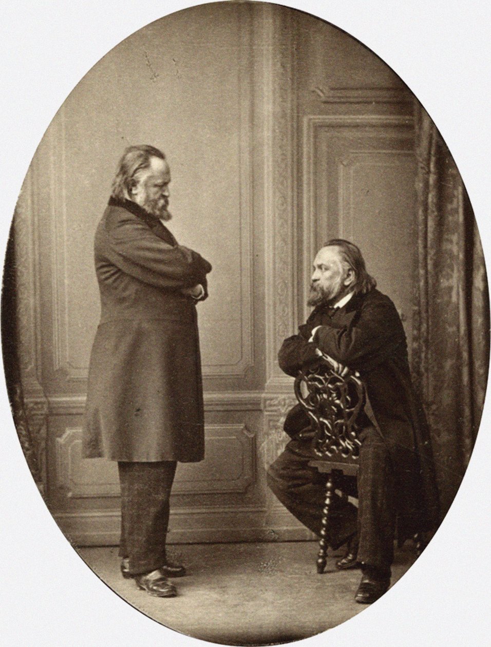 serca przeciwko sercom. Podwójny portret Aleksandra Iwanowicza Hercena 1812-1870, 1865 autorstwa Sergei Lvovich Levitsky