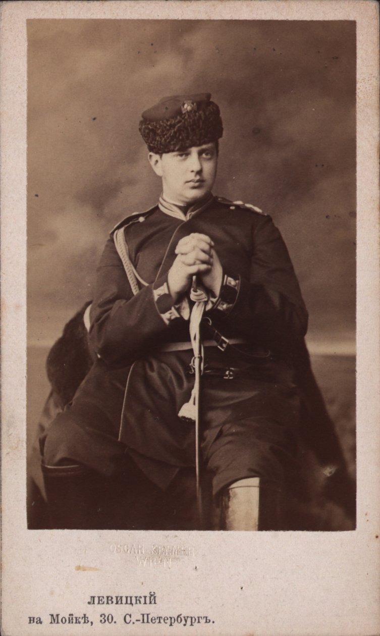 Portret wielkiego księcia Władimira Aleksandrowicza Rosji 1847-1909, ok. 1865. autorstwa Sergei Lvovich Levitsky